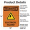 Signmission Electrical Hazard With Symbol OSHA Warning Sign, Aluminum, 10in W x 14in L, 2PK OS-2PACK-WS-A-1014-V-13128 - alternate 2